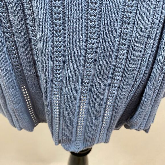 New with Tags ModCloth Open Weave Light Blue Boat Neck Sweater Size Small - Picture 8 of 11